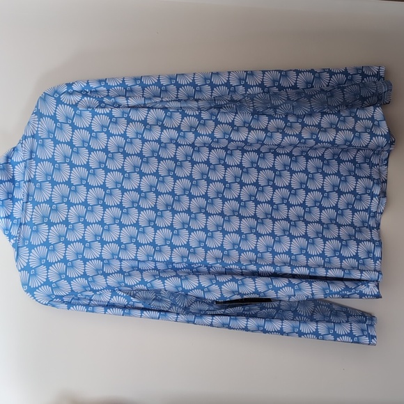 NWT Shell Patterned 3/4 Zip Athletic Top - Picture 5 of 7